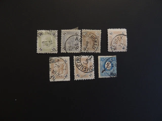Briefmarken „7x Österreich Kaiserreich teilw. Falz wie abgebildet (4)“ 2