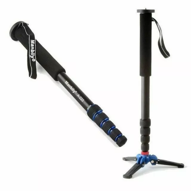 Professional Carbon Fiber/Aluminum Camera Monopod + Tripod Stand Base Mount