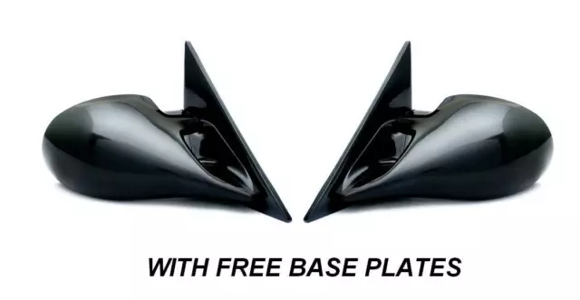 Bmw E36 3 Series 4 Door Saloon Black M3 Electric Door Wing Mirrors & Base Plates