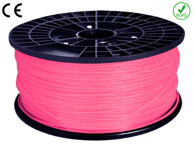 FILAMENT - FIL imprimante 3D PLA 1.75mm ROSE 1Kg  CE-ROHS PLA175ROS