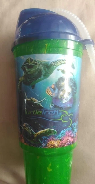 2012 seaworld parks, turtle trek refillable drinks bottle with straw