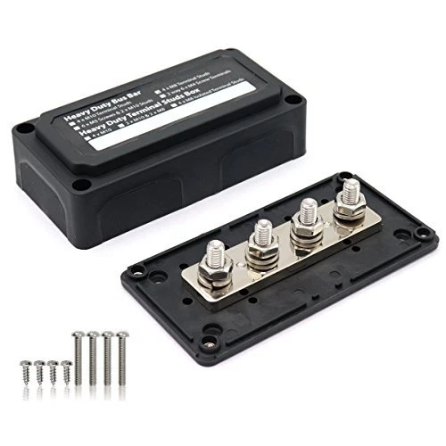 T Tocas 300A Power Distribution Block Bus Bar 4 x 5/16 M8 Posts Max 48V Busb