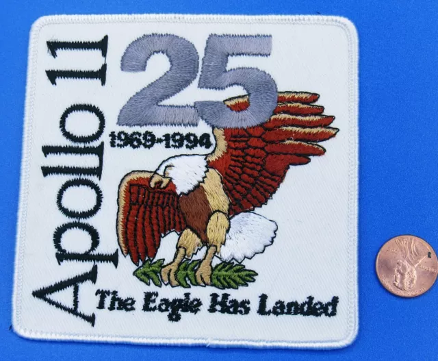 NASA PATCH vtg APOLLO 11 - 25th Anniversary "EAGLE Has Landed" MOON landing - 4"