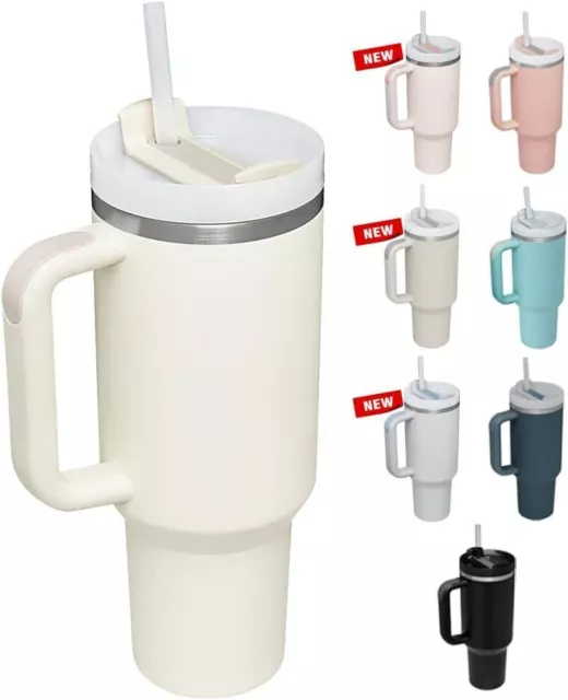 40oz Stainless Steel Tumbler Slider Lid Vacuum Insulated Travel Cup Coffee Mug