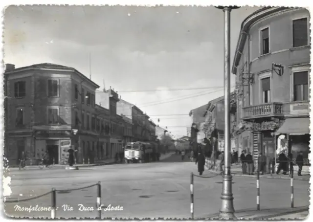 CARTOLINA DI MONFALCONE ,VIA DUCA D'AOSTA - Ed. A. CADEL  viaggiata 1956