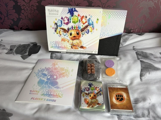 thumbnail interactive-video image 1 of Pokemon Prismatic Evolutions Elite Trainer Box (ETB) - 2025 Set, Opened/Used 1 of 5