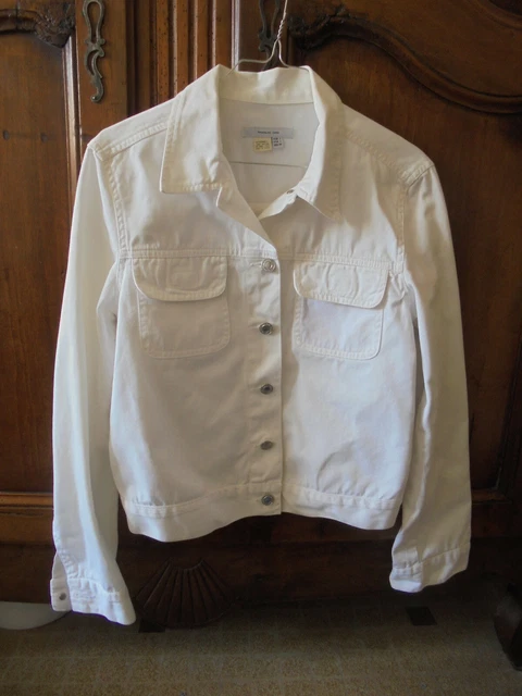 Veste en clearance jean brodée zara