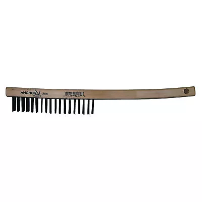 Hand Scratch Brushes, 4 X 18 Rows, Carbon Steel Bristles, Curved Wood Handle ORS