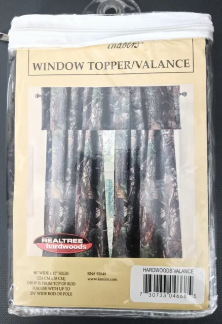 Realtree Hardwoods Camo Valance, Camouflage Curtain