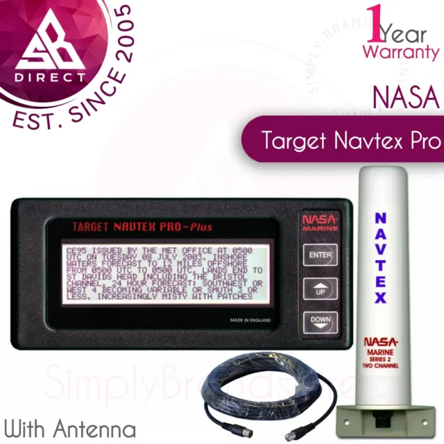 NASA Marine Navtex Target Receiver Pro Plus with Antenna & 7 metre Cable│12-15v