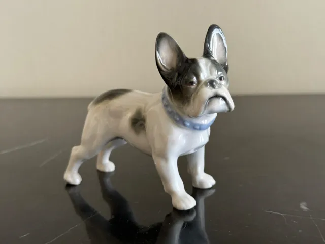 Superb Metzler & Ortloff Germany Vintage  Porcelain French Bulldog Figurine