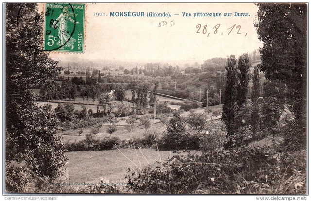33 MONSEGUR - vue pittoresque sur Duras