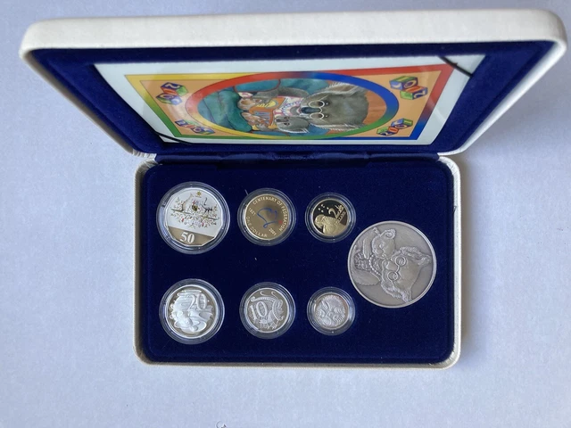 2001 Royal Australian Mint Baby Proof Coin Set Koala Series Federation Centenary