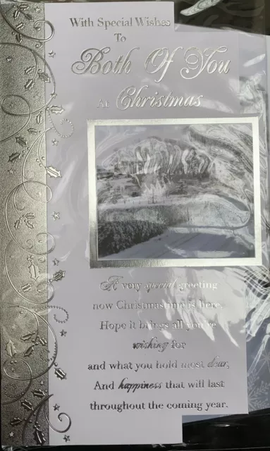 With Special Wishes To Both Of You At Christmas -Trifold Christmas Greeting Card