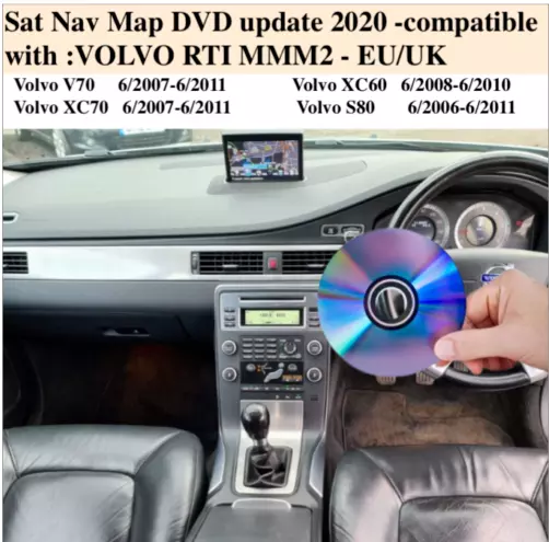 Sat Nav Karte DVD Update 2020 - kompatibel mit VOLVO XC70, V70 RTI MMM2 - EU/UK