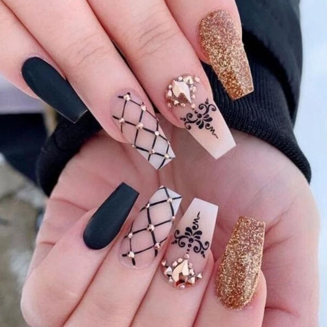 Detachable DIY Full Cover Wearable French Short T-shape Fake Nails Square Head