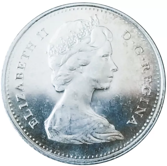 Unc 1965 Canada 10 Cents .800 Silver Coin Dime Bluenose Sail Schooner