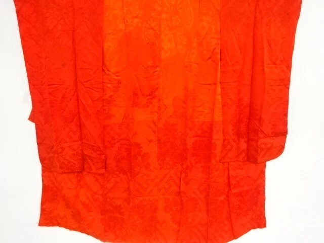 42543# Japanese Kimono / Antique Juban For Girls / Woven Flower