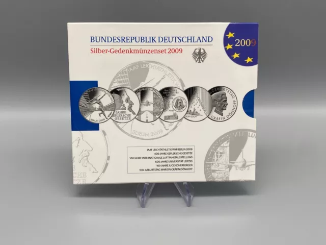 10 Euro Gedenkmünzen Set 2009 BRD - 6 x 10 Euro - Höchste Prägequalität PP