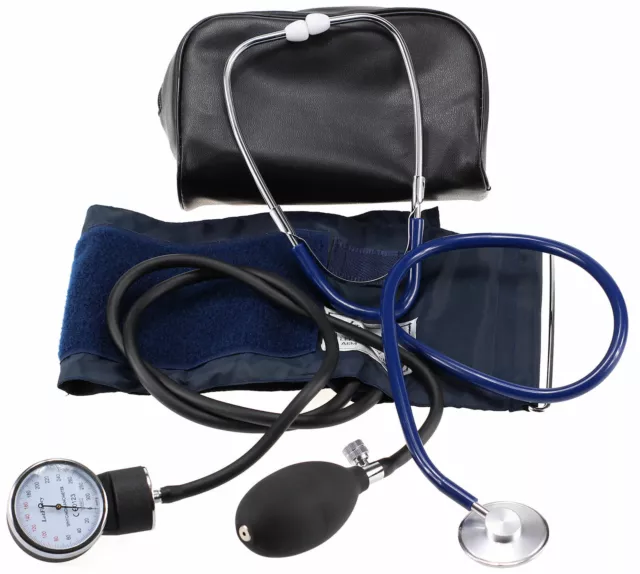 Professional Manual Blood Pressure Cuff Aneroid Sphygmomanometer w/ Stethoscope