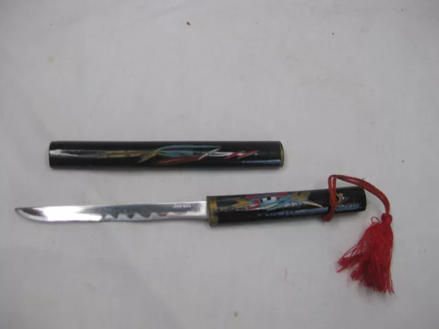 vintage Japanese samurai style sword letter opener painted mini Japan Katana