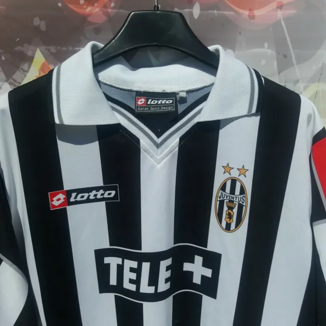 Rarissima Maglia Da Calcio Amichevole Lotto Juventus Tele+ 17 Football Jersey 3