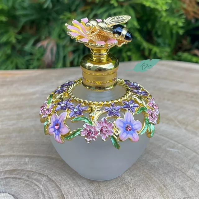 Bumblebee Vintage-Style Perfume Bottle Metal Glass 40mL