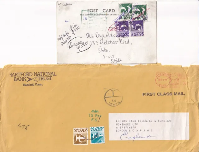 KWR4848 UK 13 different To Pay stamped (Postage Due type 2) covers 1972 - 1980
