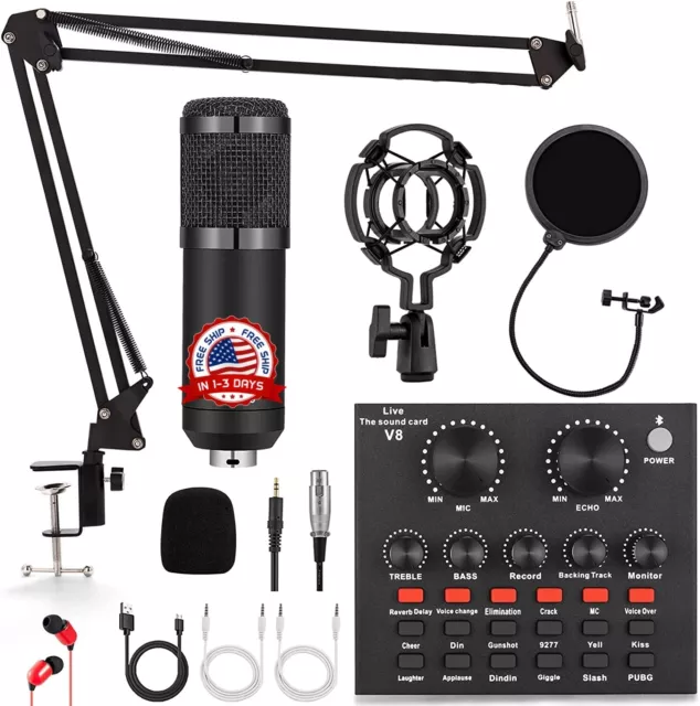 Kit De Grabación De Estudio en Casa Mezclador De Equipo De Podcast De Música New