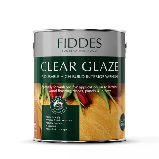 Fiddes Clear Glaze: High Quality Single Pack Wood Finish