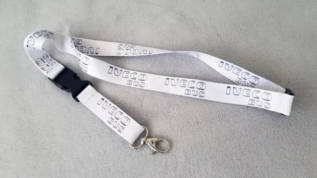 PORTACHIAVI PORTA BADGE laccio collo IVECO BUS bianco lanyard for badge holder EUR 8 00 PicClick IT