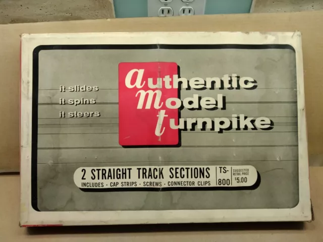 Vintage AMT Authentic Model Turnpike 2 PC Straight Track For 1/25th Scale.