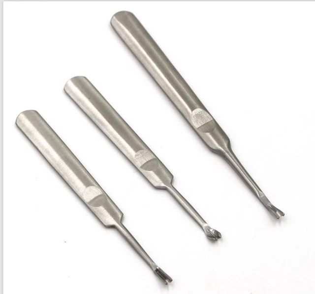 Cuero Perforadora 3pcs Duro Acero Inoxidable Delgado Adhesivo para Leathercraft