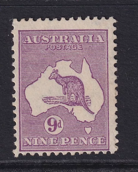 AUSTRALIA Kangaroo.... 1932-45  CofA wmk.  9d violet  muh