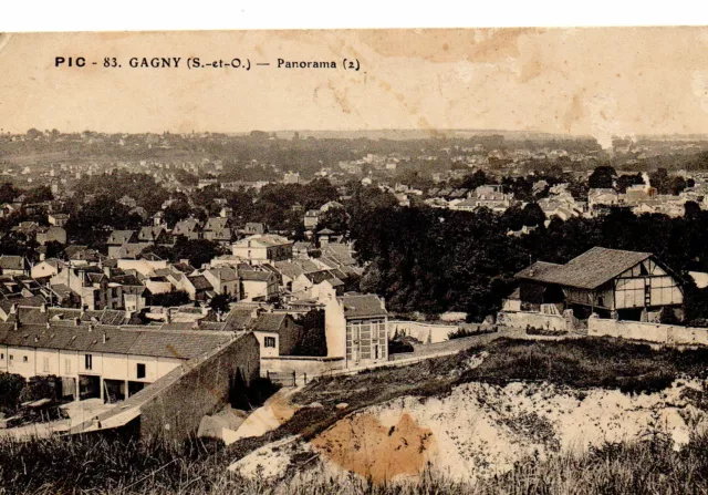 CPA de GAGNY (93), Panorama, années 1910