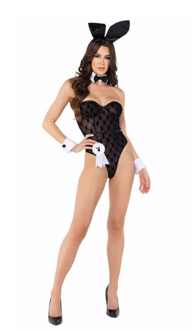 Roma Womens Sheer Playboy Bunny Costume