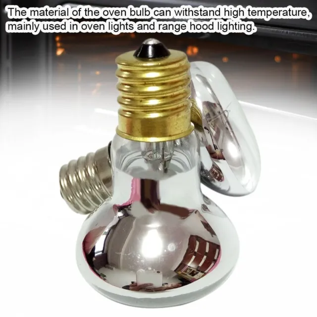 Ampoule pour four - 25 W - E14 - Transparent - Tube T22 - Double filament -  300 °