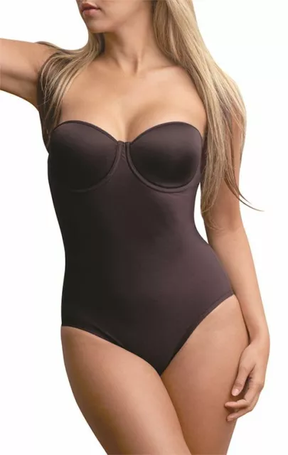 Naomi & Nicole Luxurious Shaping Strapless Bodybriefer In Black Size 34B