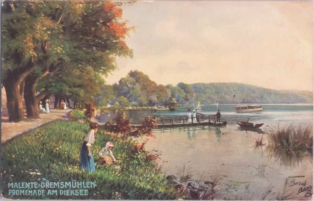 ZAYIX Rare Raphael Tuck & Sons Oilette Series Artist Signed Lake Dieksee c1910