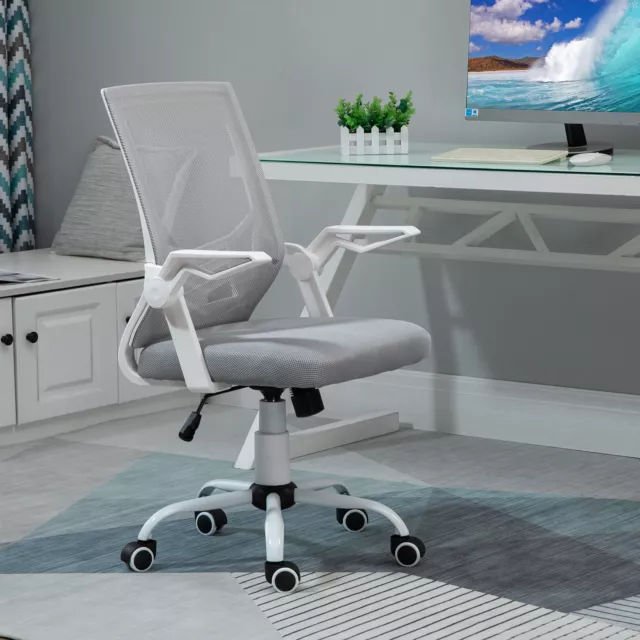 Mesh Home Office Chair Swivel Task Computer Desk Chair w/ Lumbar Support, Grey