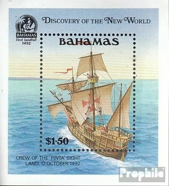 Bahamas Block64 (kompl.Ausg.) postfrisch 1991 Entdeckung Amerikas