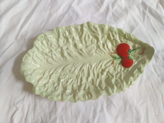 Vintage Carlton Ware Hand-painted Lettuce and Tomato 23cm Plate Made in England