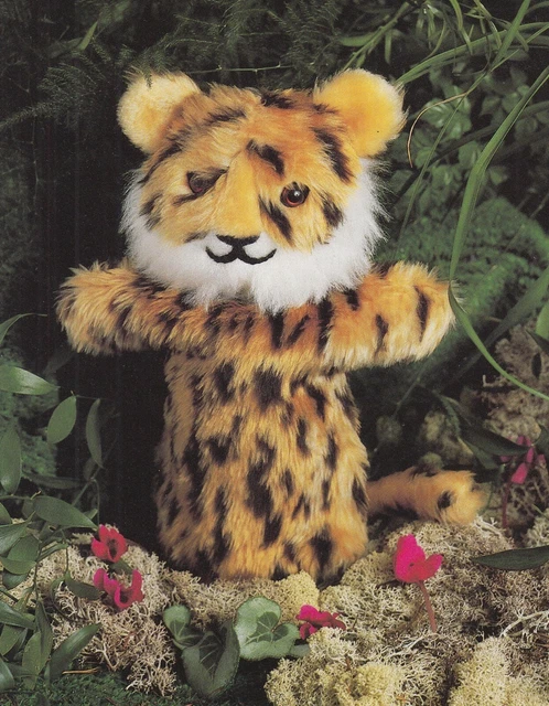 TIGER HAND PUPPET Sewing Pattern + Enlarged Templates~Craft Book ...