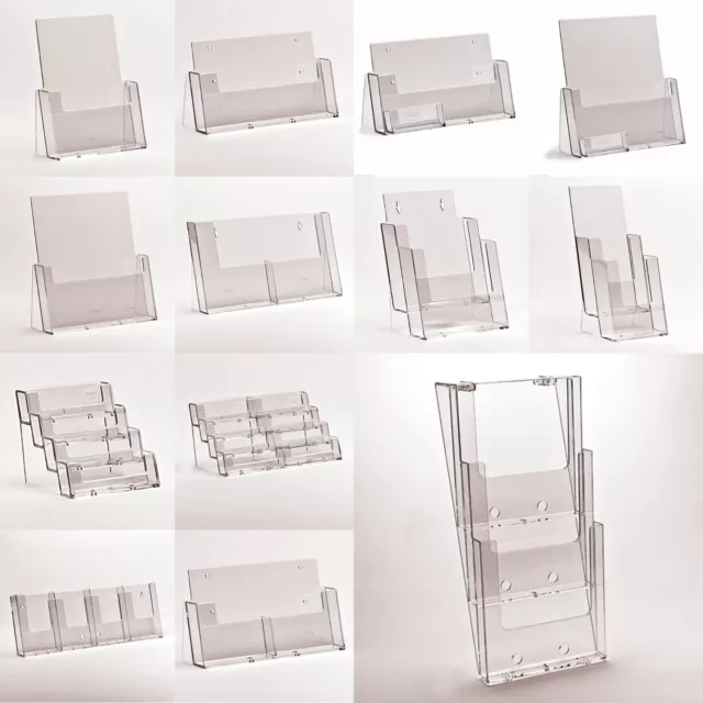 Multi Pocket Leaflet Holders Menu Holder Flyer Tier Display Stands A4 A5 DL A6