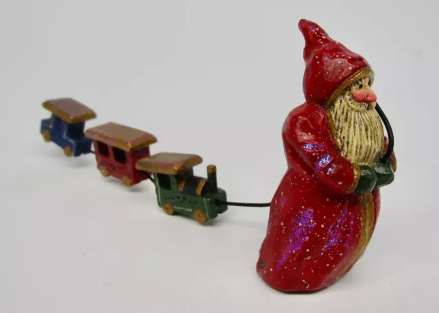 P Schifferl Pam Santa pulling train figurine Christmas Midwest of Cannon Falls