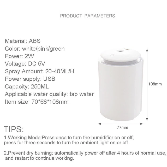 Humidificateur d'air Purificateur d'air Diffuseur d'arôme Faiseur de brume 3