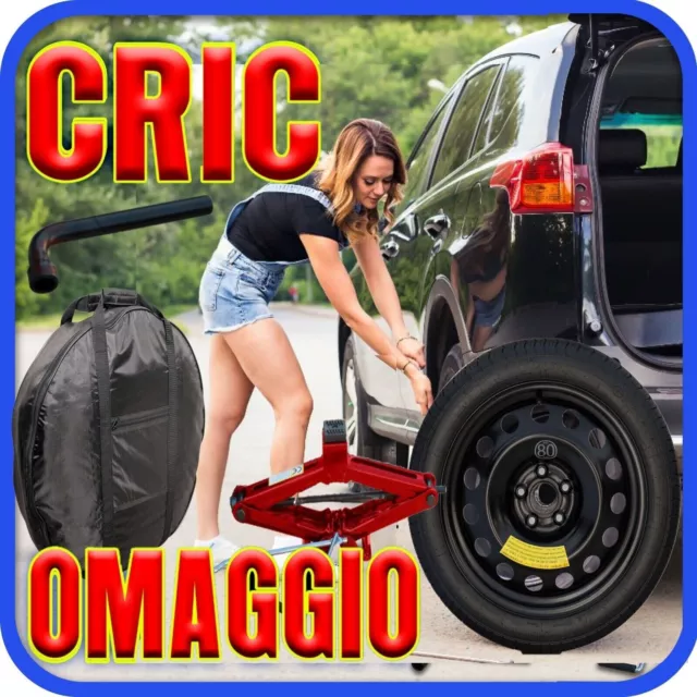 Ruotino Mg Hs 18" Ruota di Scorta  kit Cric Chiave Sacca Crick per Auto REGALO