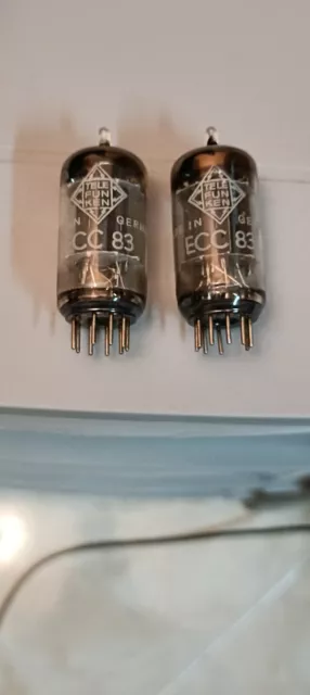 Matched pair Telefunken ECC83  12AX7  tubes NOS tested