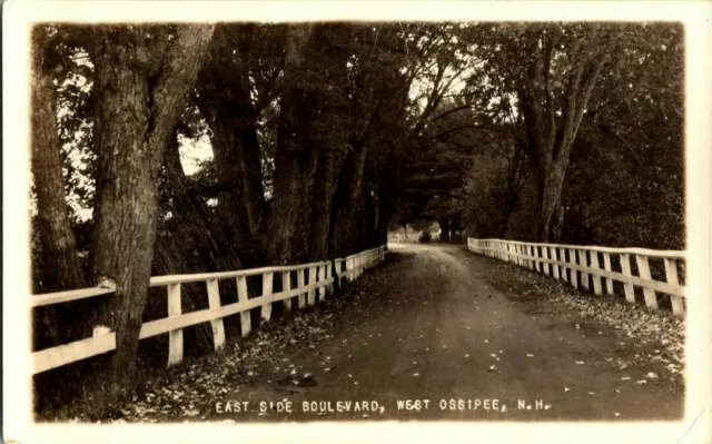 Post Card RPPC East Side Boulevard West Ossipee New Hampshire A21