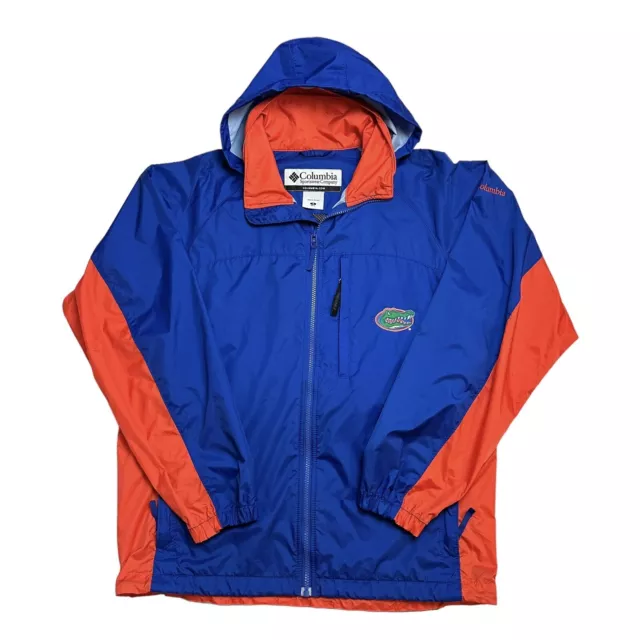 Columbia Florida Gators Windbreaker Jacket Full Zip Mens Small Hidden Zip Hood
